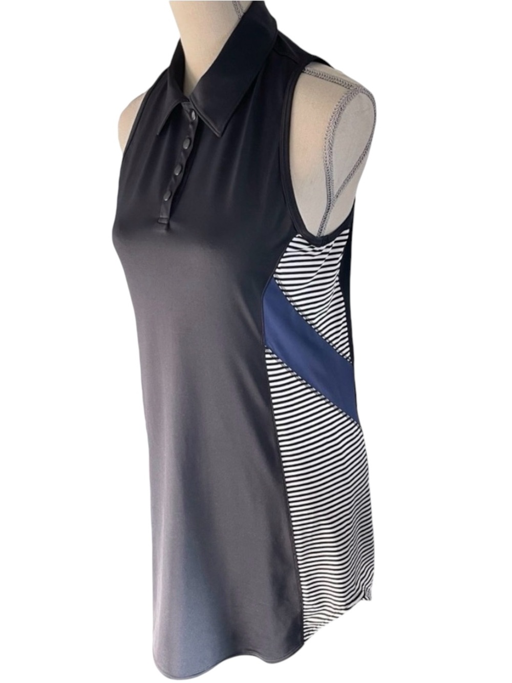 Lole Navy/White Side Stripe Collared Adisa Dress (S)